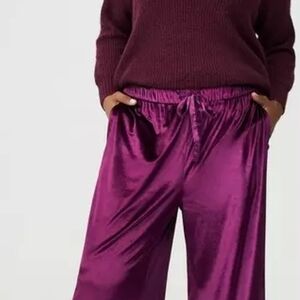 Torrid Wide Leg Pants in Vibrant Purple Velvet. Never Worn.